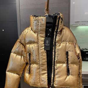 RUDSAK Gold Sequin Jacket - BRAND NEW WITH ALL TAGS INTACT - SIZE S